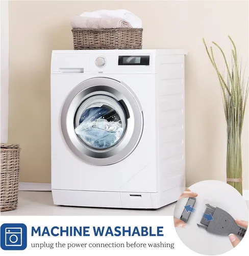 Miniatura 8 de Sealy Almohadilla de colchón con calefacción tamaño California King, calentador de cama eléctrico acolchado de lujo con doble controlador, 10