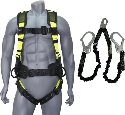 Miniatura 7 de Kit de arnés de protección contra caídas cómodo AFP Demon – Arnés de seguridad de cuerpo completo OSHA/ANSI PPE para trabajo de construcción