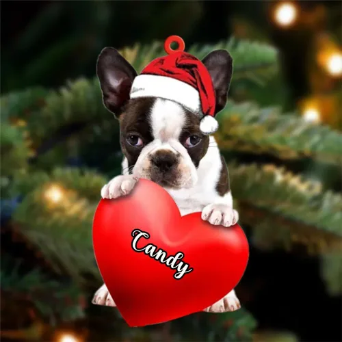 Miniatura 60 de Adornos de Navidad personalizados para perros, nombre personalizado, adorno de Malamute de Alaska, adornos acrílicos, regalos de Navidad, amantes