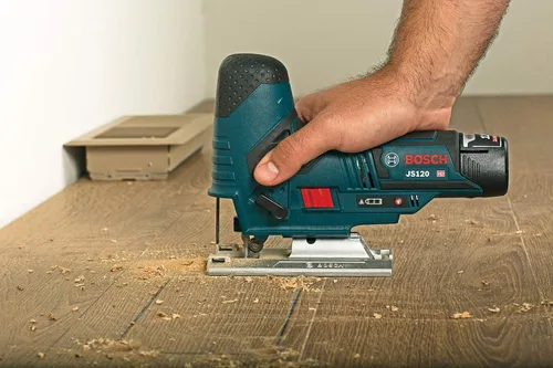 Miniatura 8 de Bosch JS120N Sierra de calar de agarre de barril de 12V Max, inalámbrica, velocidad variable, cambio de hoja de sierra sin herramientas