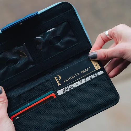 Miniatura 30 de Sherpani Tulum, cartera grande de nailon con cremallera alrededor, cartera con tarjetero organizador para mujer