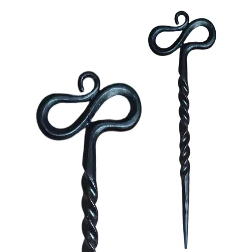 Miniatura 10 de Paquete de 2 pines de metal gris espada negra Wicca Witch Hair Stick Slide Renaissance Festival Hair Acceossories para mujeres 10