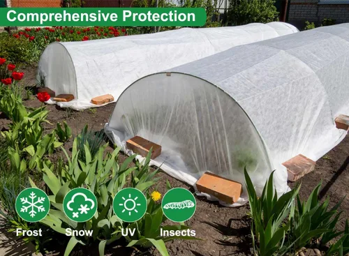 Miniatura 5 de KLEWEE Cubiertas para Plantas Protección contra Heladas 10 x 50 Pies, 1.05 oz/yd² Tela Antihielo más Gruesa para Protección de Plantas contra