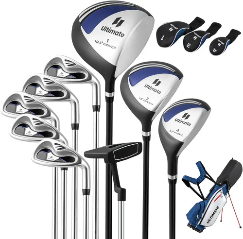 Miniatura 11 de Tangkula 9/10 Pieces Men's Complete Golf Clubs Set, Golf Club Package Set with 460CC Driver, Fairway Wood & Hybrid, Irons, Putter, Portable Regular