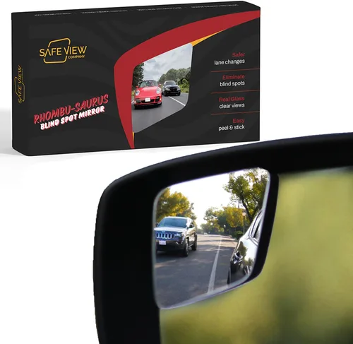 Miniatura 10 de Safe View Company - Espejos de punto ciego para automóviles, cambia de carril con confianza, hechos de vidrio convexo real, de larga duración, fácil