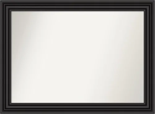 Miniatura 392 de Amanti Art Espejo personalizado, espejo de baño negro puente, espejo de pared o espejo de tocador de baño sobre el fregadero (26 x 26 pulgadas)