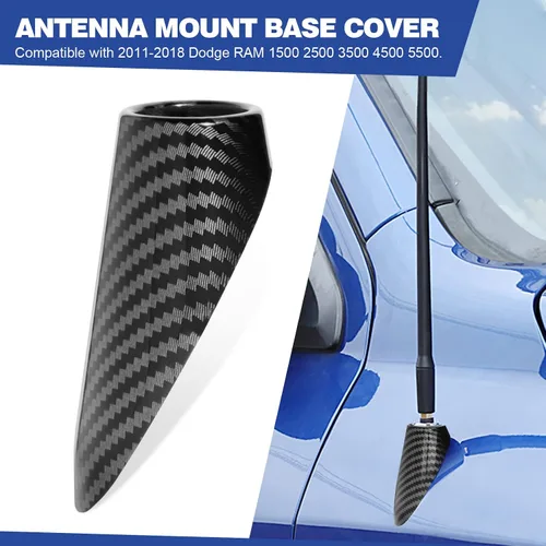 Miniatura 3 de Funda de Montaje de Antena AM FM Compatible con 2011 2012 2013 2014 2015 2016 2017 2018 Dodge RAM 1500 2500 3500 Accesorios Color Fibra de Carbono