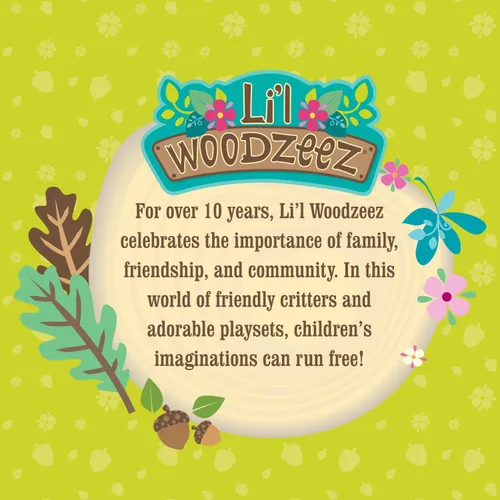 Miniatura 5 de Li'l Woodzeez Juego de soporte de limonada con figura de conejo, juego de juguetes de 25 piezas que incluye comida de juego y accesorios