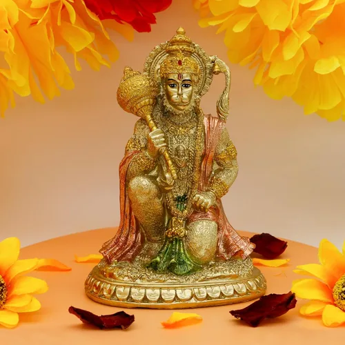 Miniatura 3 de alikiki Estatua hindú Ramayana Hanuman - 6.1 pulgadas de alto, estatua de dios indio hinduismo, devoto, señor Rama, santuario, altar, decoración