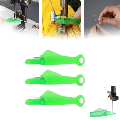 Enhebrador de agujas para máquina de coser, aguja para máquina de coser, enhebradores de agujas DIY, nuevo enhebrador rápido 2024 para mano, Verde 3