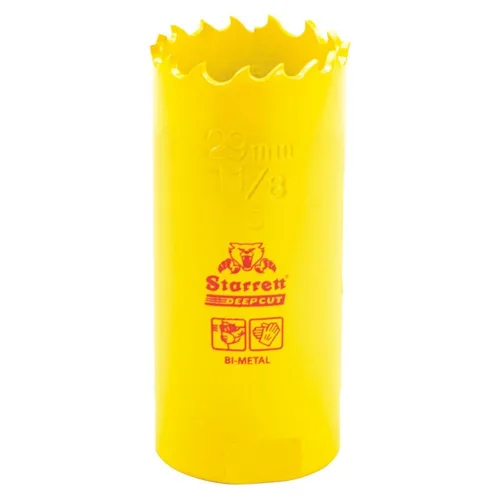 Miniatura 23 de Starrett DCH0136-G - Sierra perforadora bimetálica de corte profundo con dientes HSS resistentes a la abrasión - Ideal para cortar metal, acero