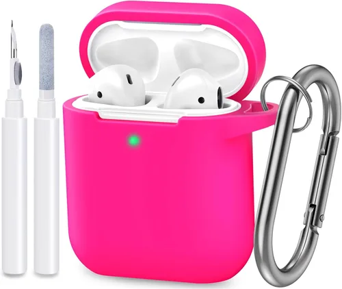 Miniatura 19 de Funda compatible con AirPods, cubierta protectora de silicona completa a prueba de polvo diseñada para Apple AirPods de 1.ª y 2.ª