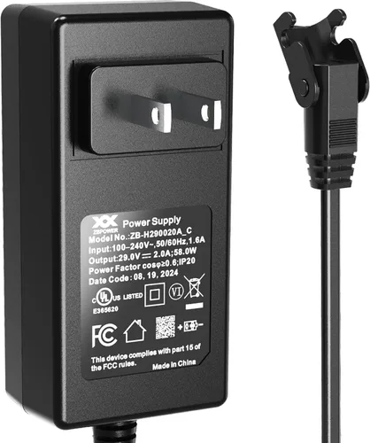 Fuente de alimentación reclinable, modelo ZB-H290020A-C ZBPOWER Transformador de fuente de alimentación conmutada AC/DC 29V 2A Adaptador para