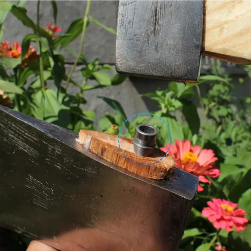 Miniatura 5 de Juego de 20 piezas de cuñas de mango redondo de seguridad, hacha, mano, cuña de metal, mango de martillo, cuña de acero, mazos, kit de cuña de mango