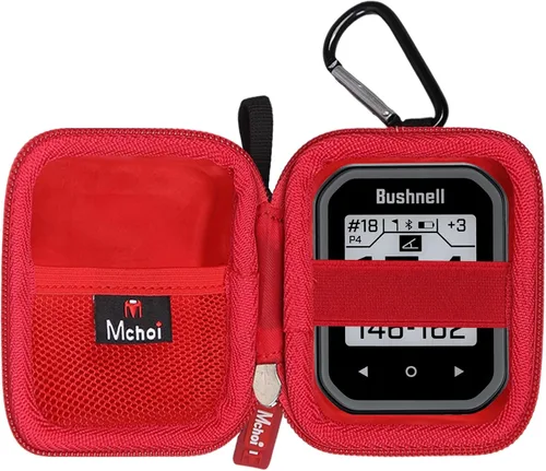 Mchoi Funda GPS de golf adecuada para Bushnell Golf Phantom 2/3, para Swami KISS 2.0 Golf Handheld GPS Rangefinder, rojo, solo funda