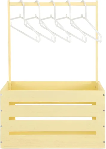 Miniatura 12 de Suzile Caja de madera para baby shower, cesta de madera para regalos con asa, ropa de niño y niña, caja de almacenamiento para revelación de género