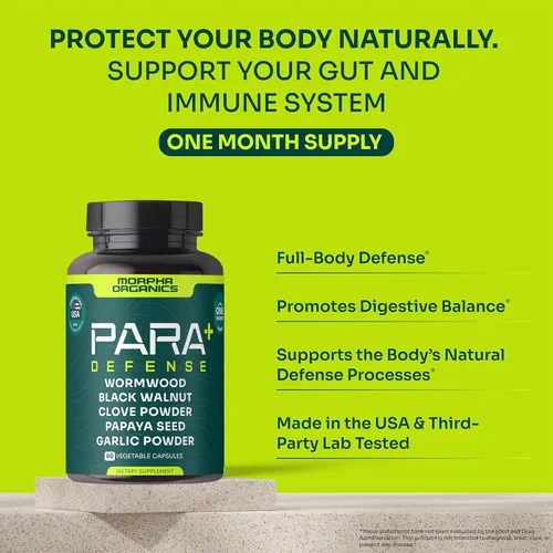 Miniatura 2 de Para Defense Limpieza y Desintoxicación Digestiva Ajenjo 250mg, Nogal Negro 250mg, Clavo 100mg, Semilla de Papaya, Ajo Suplemento Natural