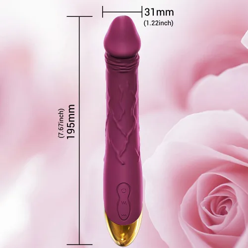 Miniatura 8 de Vibrador realista de 7.6 pulgadas para mujeres, 10 potentes modos de vibración para estimulación del clítoris y punto G, juguetes sexuales