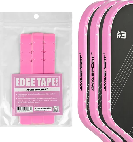 Miniatura 8 de PICKLETECH Cinta de protección de pala de pickleball – Protector de borde de cabeza de paleta – Cinta de protección de borde de raqueta ajuste
