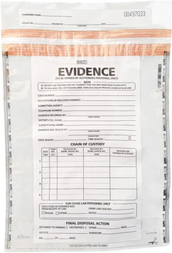 Miniatura 6 de Bolsas de evidencia, paquete de muestra de papel y plástico (12 bolsas)