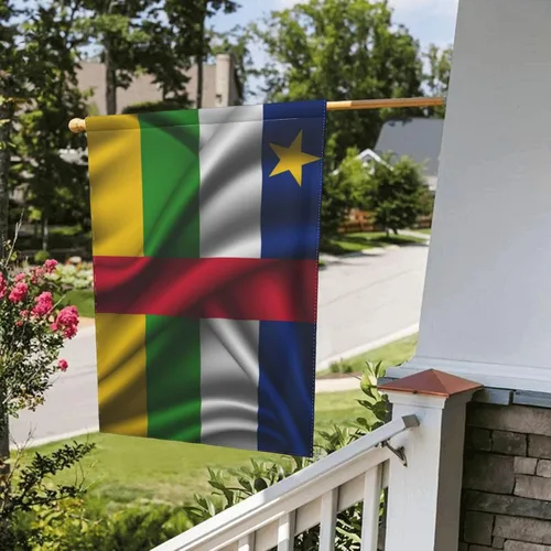 Miniatura 8 de Silk Style Flag Of The Central African Republic Garden Flag 12.5"x18" Inch Double Sided Garden Flags Home Lawn Outdoor Decor Flags Party Banner