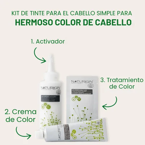 Miniatura 2 de Naturigin Tinte permanente para el cabello, marrón 4.0, cobertura 100 % de canas, color natural de larga duración, sin amoníaco ni parabenos