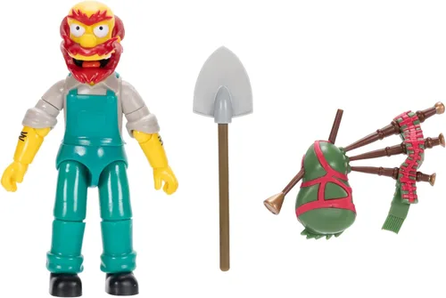 Miniatura 3 de JAKKS Pacific Disney - Figuras de acción de Los Simpson, paquete de 4 figuras coleccionables de 5 pulgadas de Wave 1, Homer, Bart, Groundskeeper