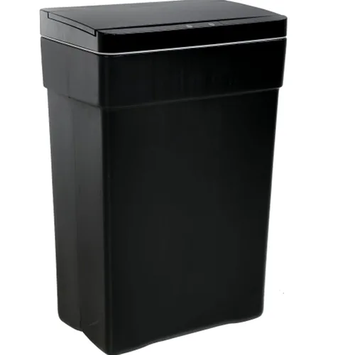 Miniatura 7 de Basurero automático de 50 litros/13.2 galones para cocina, sin contacto, de alta capacidad, resistente a las manchas, con tapa (1, negro)