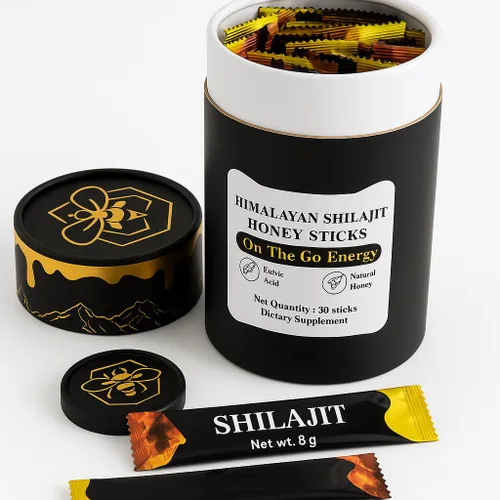 Miniatura 4 de Palitos de miel Shilajit pura del Himalaya para hombres y mujeres Más de 85 oligominerales y 75% más de ácido fúlvico Azafrán orgánico y miel