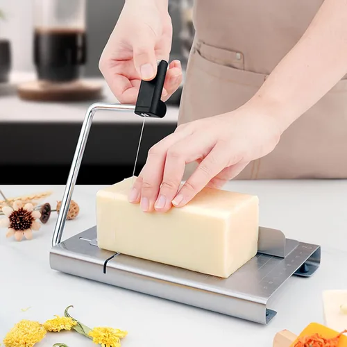 Miniatura 2 de Cortador de jabón hecho a mano – Cortadores de jabón de acero inoxidable con escala para hacer jabón rebanador de pan – Jabón para manualidades