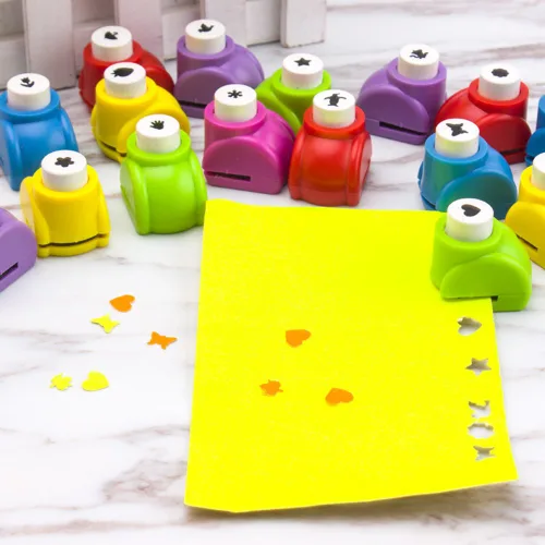 Miniatura 2 de LGEGE 10 piezas de papel perforador hecho a mano perforador de papel artesanía tarjeta Scrapbooking muchas formas grandes regalos para niños