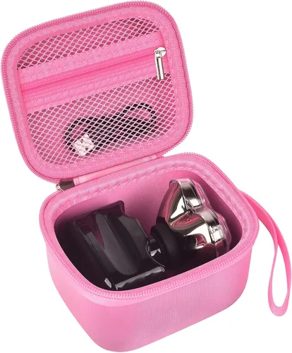 Miniatura 10 de Funda para afeitadora de calavera eléctrica Pitbull Pro, rotativa de viaje duro para hombres, recortadora de barba con bolsillo de malla con Beige