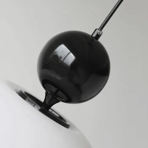 Miniatura 4 de Luces colgantes de metal con cúpula nórdica, moderna lámpara colgante de vidrio de leche, cable ajustable E14/E12 para cocina, isla de comedor, sala