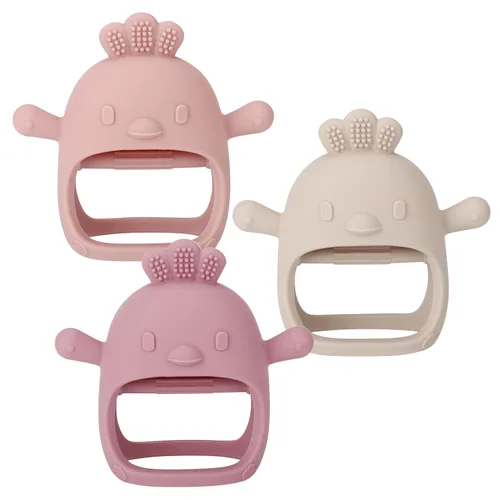 Miniatura 15 de Socub Juguetes de dentición de silicona para bebés de 3-6 y 6-12 meses, guante de dentición de silicona anti-caída sin BPA, juguetes para masticar