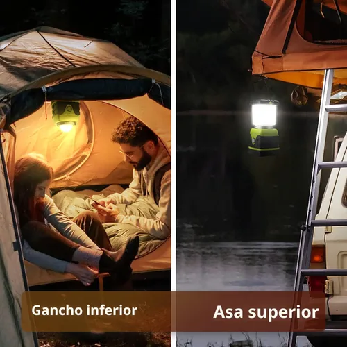 Miniatura 5 de LE Luz LED portátil de 1000 LM, atenuable, linterna para acampar de 4 modos, resistente al agua, lámpara que funciona a batería para el hogar