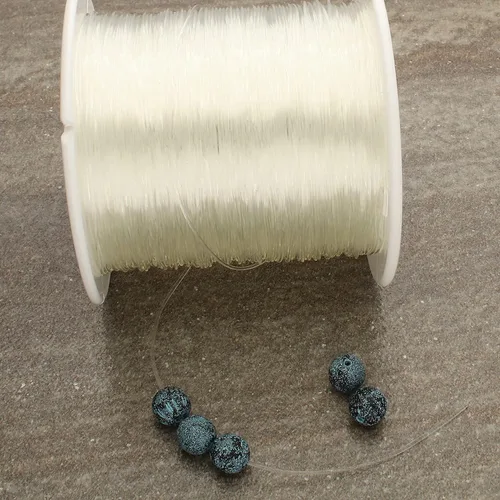 Miniatura 3 de Stretch Magic Cordón de cuentas y joyas, fuerte y elástico, fácil de anudar, color transparente, 0.028 in de diámetro, carrete de 328.1 ft