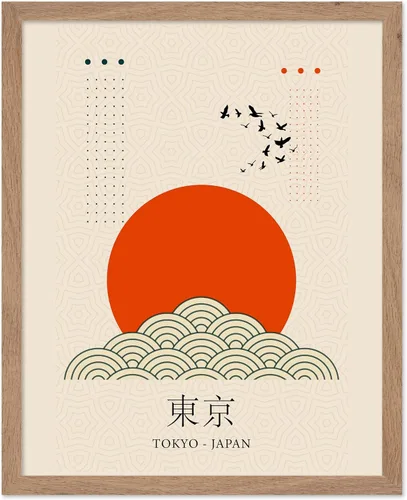 Poster Master Póster de viaje vintage, impresión retro japonesa, arte de Tokio, regalo para él, ella, amante de los viajes, decoración minimalista