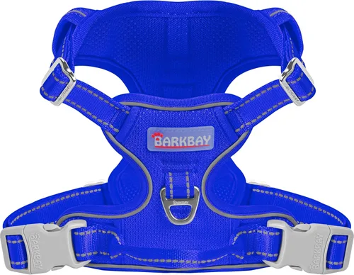Miniatura 11 de BARKBAY Arnés para perro sin tirones para perros grandes, ajustable, reflectante, cómodo, sin estrangulamiento, resistente, perfecto para Negro