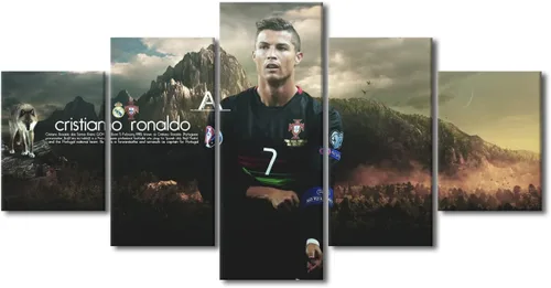 Miniatura 50 de TUMOVO Lienzo decorativo para pared, cuadro de Cristiano Ronaldo, cuadros de club de fútbol, impresiones en lienzo, póster de arte de pared, arte