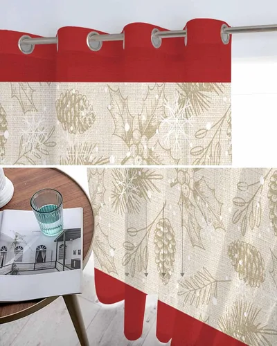 Miniatura 5 de Cortinas traslúcidas de invierno de 84 pulgadas de largo, juego de 2 paneles de cortinas para cocina, dormitorio, sala de estar, puerta, pasillo