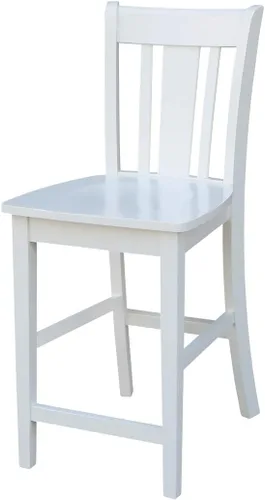 Miniatura 15 de Taburete de comedor de madera maciza San Remo - Altura del asiento de 24 pulgadas, sin terminar
