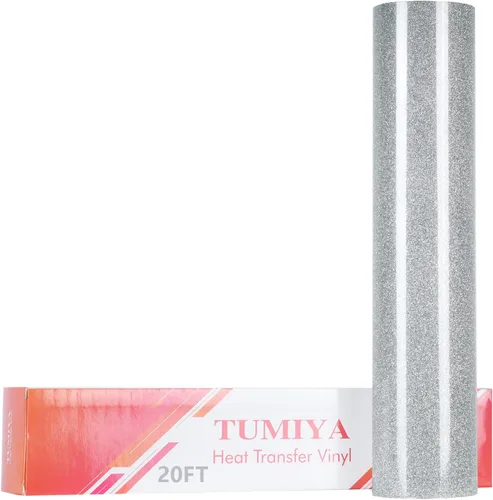 Miniatura 77 de TUMIYA Vinilo HTV - Vinilo de transferencia de calor de 12 pulgadas x 35 pies, vinilo dorado para planchar, rollo adhesivo brillante fácil de cortar