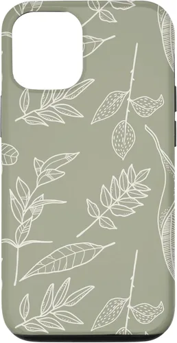 Miniatura 27 de Funda verde salvia para iPhone 13 Pro Max con diseño de hojas botánicas