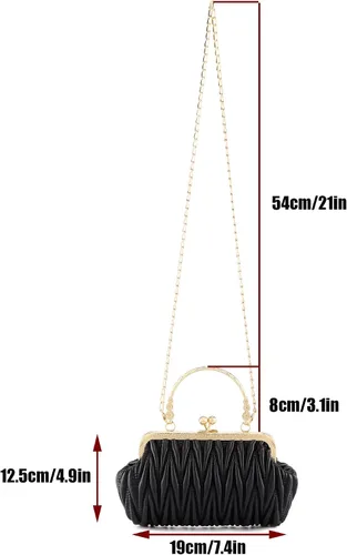 Miniatura 2 de Ayliss Bolso de noche para mujer, elegante bolso de hombro para novia, boda, fiesta, graduación, bolso formal