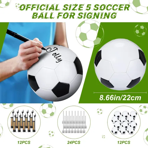 Miniatura 2 de Jenaai Balón de fútbol a granel con operación de aguja de bomba, Navidad en blanco, autógrafo, pelota de fútbol cristiana, donación de caridad