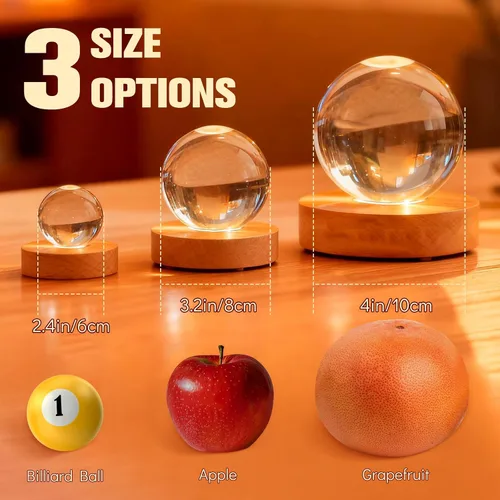 Miniatura 3 de Lámpara de bola de fotos de cristal 3D personalizada, regalo conmemorativo personalizado para recuerdo de Navidad, globo de cristal grabado