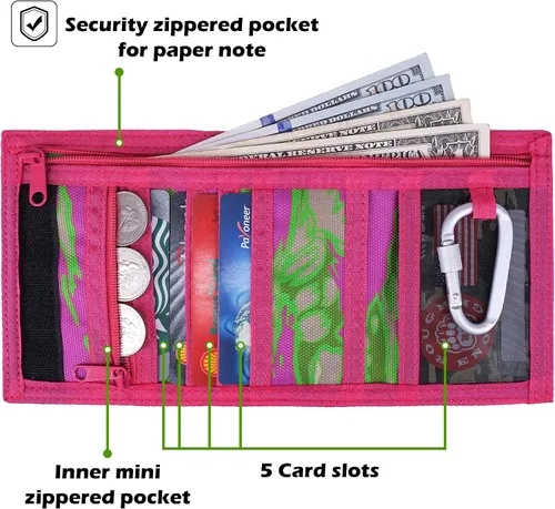 Miniatura 3 de Rough Enough - Carteras para niños y niñas, llavero de camuflaje triple pliegue