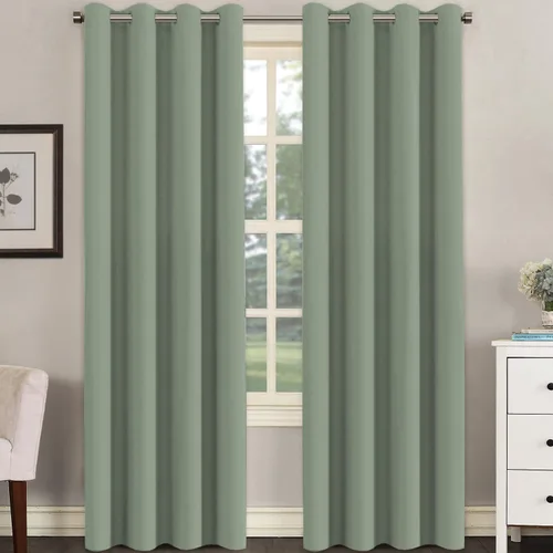 Miniatura 66 de H.VERSAILTEX - Cortinas blackout con aislamiento térmico y ojales en la parte superior, para patios, puertas correderas y división de habitaciones