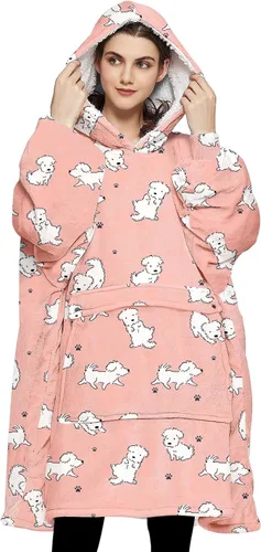 Miniatura 9 de KFUBUO Manta portátil con capucha de sherpa para niños, todos los patrones, sudadera de gran tamaño con bolsillo, regalos de cumpleaños para niñas