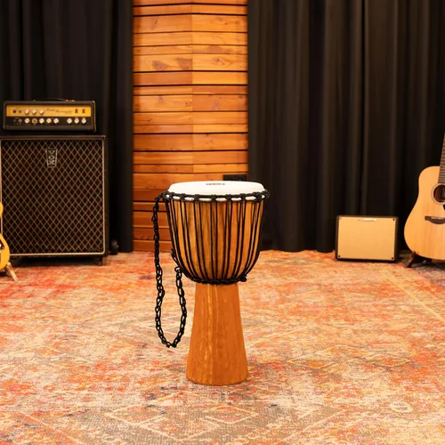 Miniatura 10 de Meinl Percussion Djembe - Tambor africano para adultos, no fabricado en China, madera de caoba/cabeza natural, 12 x 24 pulgadas